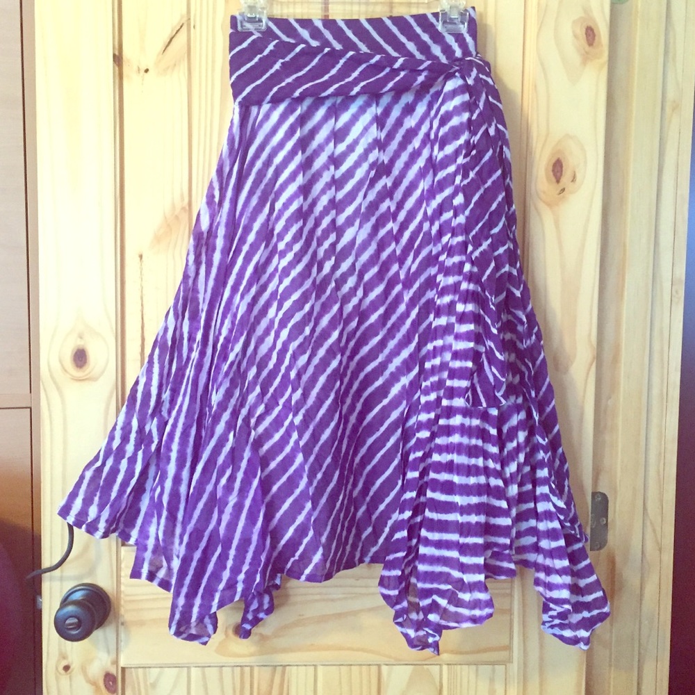 Fun Purple Stripe Skirt